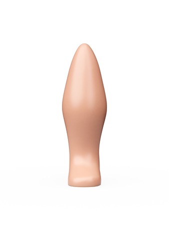 Телесный анальный плаг - 11,5 см.